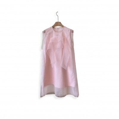 PRADA SLEEVELESS TECHNICAL VOILE DRESS 